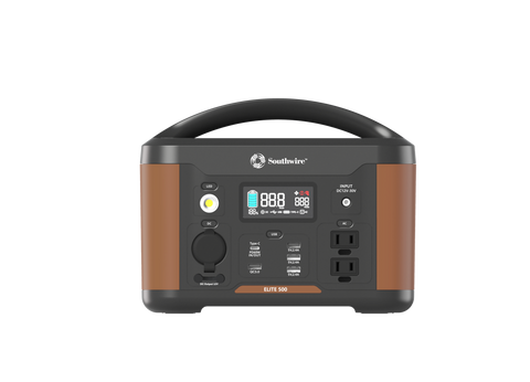 Southwire | Estación de energía portátil serie 500 | 53252 | Batería de litio de respaldo de 515 Wh | Toma de CA de onda sinusoidal pura de 120 V/500 W