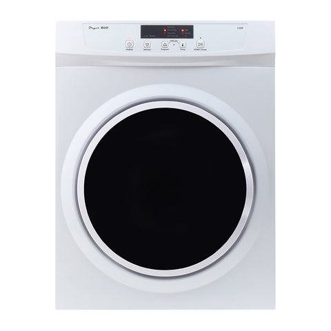 Pinnacle | Secadora compacta estándar | 18-860 | Blanca con detalles plateados | 3.5 pies cúbicos