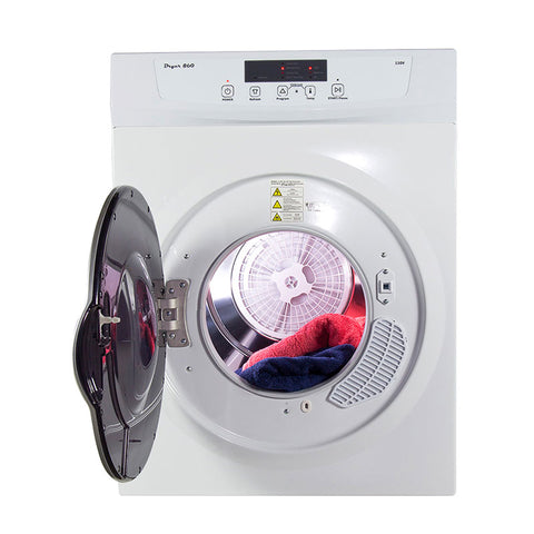 Pinnacle | Secadora compacta estándar | 18-860 | Blanca con detalles plateados | 3.5 pies cúbicos