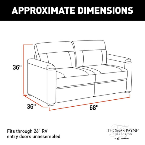 Lippert | Thomas Payne Heritage Destination Trifold Sofa | 2020128771 | 68" | Norlina