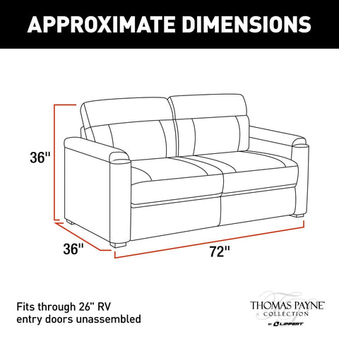 Lippert | Thomas Payne Heritage Destination Trifold Sofa | 2020128896 | 72" | Norlina