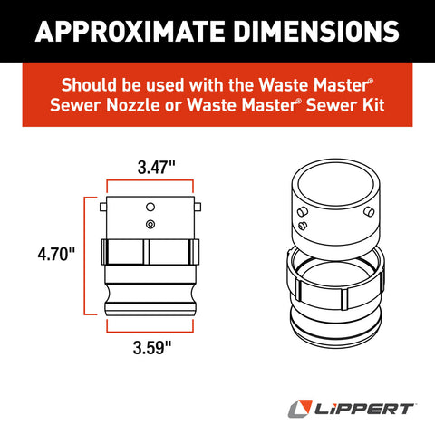 Lippert | Conector de manguera de alcantarillado Waste Master | 360785
