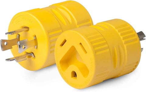 Marinco | Adaptador para generador de RV | Con bloqueo | 128 A | 20 A | 4 clavijas
