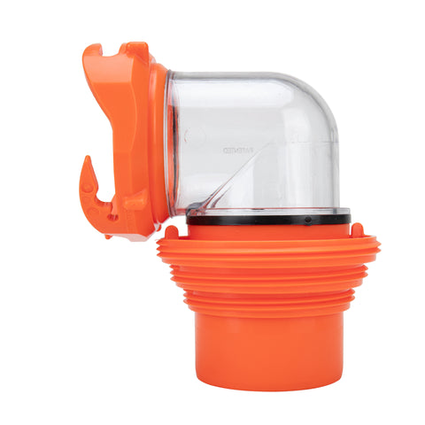 Camco | Codo RhinoFLEX y adaptador 4N1 | 39736 | con conexión de bayoneta giratoria