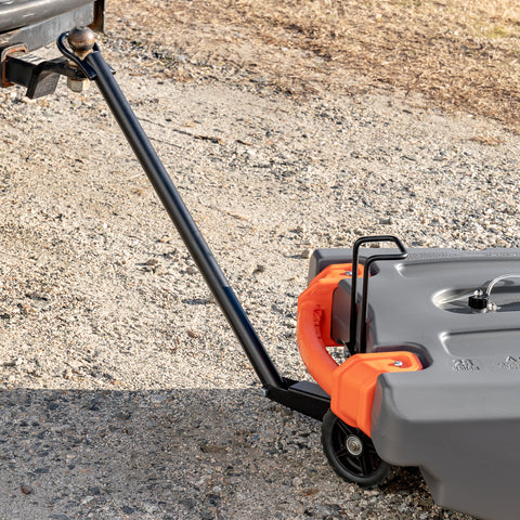 Camco | 4 Wheel Rhino Portable Holding Tank | 39005 | 28 Gallon | Steerable Wheels