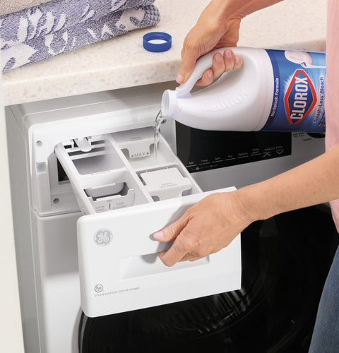 GE Appliances | Front Load Washer/Condenser Dryer Combo | GFQ14ESSNWW | 24" | 2.4 cu. ft.