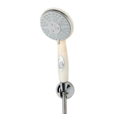 Camco | Cabezal de ducha para RV/Marina con interruptor de encendido/apagado | 43712 | Blanco roto