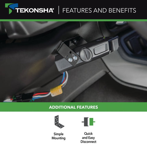 Tekonsha | Controlador de freno proporcional Voyager® | 9030 | para remolques de 1 a 4 ejes | Negro