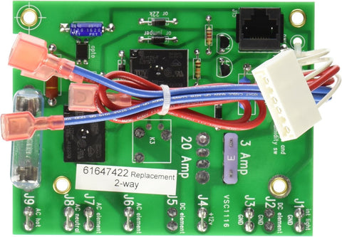 Dinosaur Electronics | Placa de alimentación de repuesto | 61647422 | Para refrigerador Norcold | Funcionamiento bidireccional (aire acondicionado/gas) | Estilo antiguo