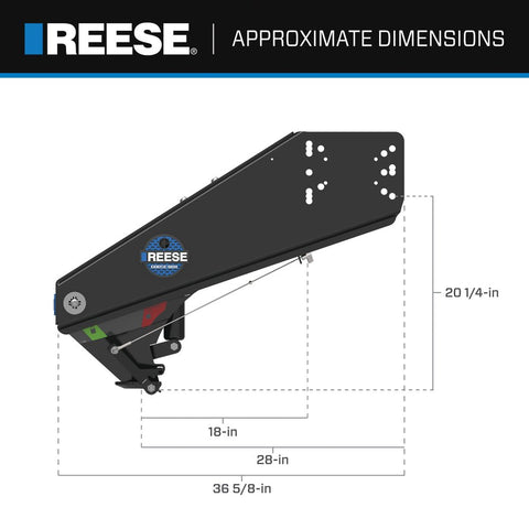 Reese | Caja de pasadores para acoplador de cuello de cisne para quinta rueda | 94920 | Capacidad de 20,000 lb