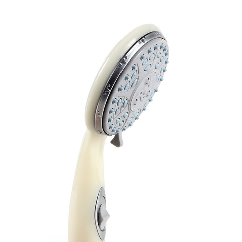 Camco | Cabezal de ducha para RV/Marina con interruptor de encendido/apagado | 43712 | Blanco roto