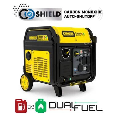 Champion | Electric Start Dual Fuel Inverter Generator | 201417 | With CO Shield | 11,000W