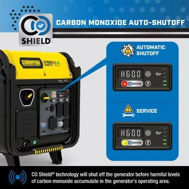 Champion | Electric Start Dual Fuel Inverter Generator | 201417 | With CO Shield | 11,000W