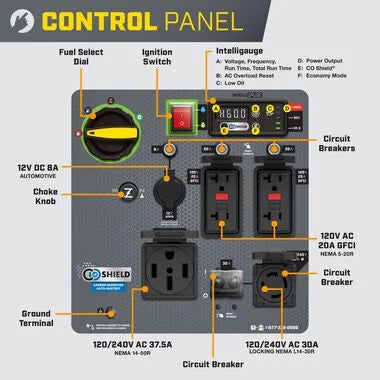 Champion | Electric Start Dual Fuel Inverter Generator | 201417 | With CO Shield | 11,000W
