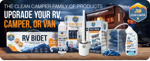 Clean Camper | Custom RV Bidet for Thetford V, VI & SeaFlo RV Toilets | CC-THETFORD-VI-BIDET | White