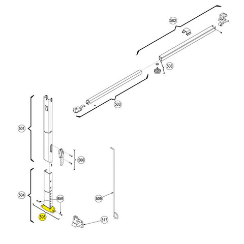 Dometic | Kit de patas de repuesto para toldo | 3310811.009B | Inferior | Blanco polar