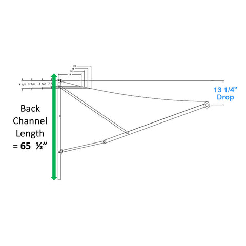 Dometic | Toldo eléctrico de brazo derecho | 3312487.006U | Toldos serie 9100 o 9200 | Negro