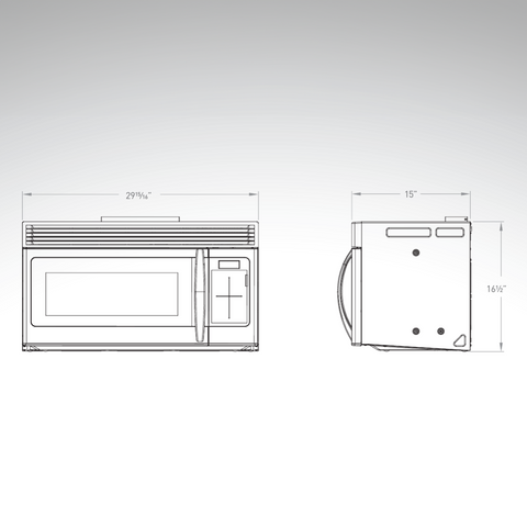 Furrion | Horno microondas de convección sobre la estufa | FMCM15A-SS | 2022007898 | 2.ª generación | 1.5 pies cúbicos | 900 vatios | Acero inoxidable
