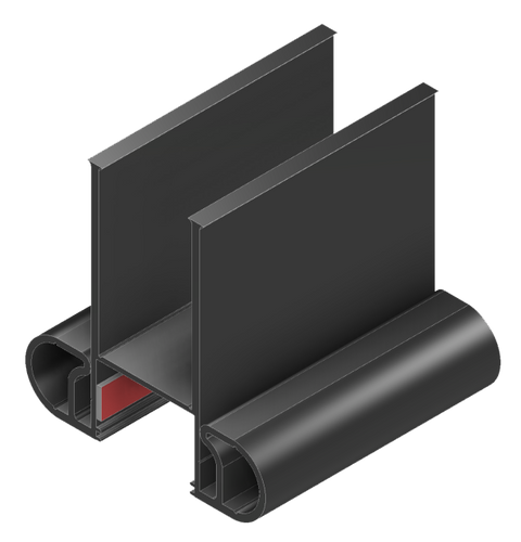 Jaeger | Flip'N Seal Slide Out Seal - Wall Caps | 35109 | 04003097 | 1.25" Wall Cap | 2" WIper | 0.91" Double Bulb | 20" Length | Black