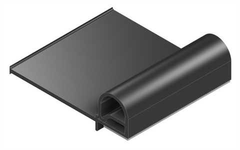 Jaeger | Flip'N Seal Slide Out Seal | 35067 | 04002898 | 2.5" Wiper | 0.91" Bulb | 40' Length | Black