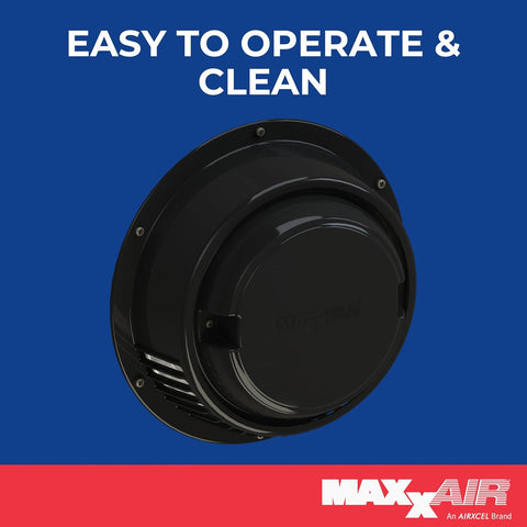 MaxxAir | Maxxfan Dome | 00-03812B | Manual Lift | 12v | 6" | Black