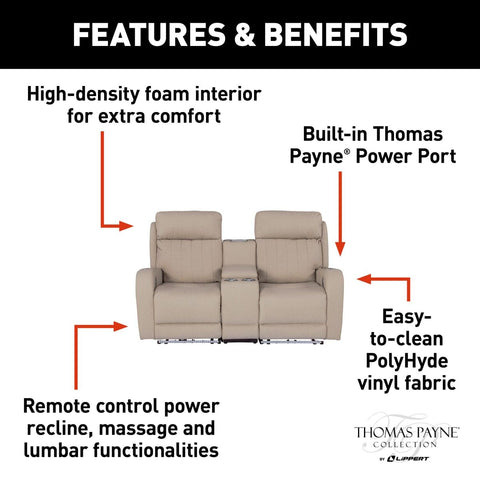 Lippert | Thomas Payne Seismic Theater Seating Set | 2020134974-2020134975-2020134976 | 67" | Altoona