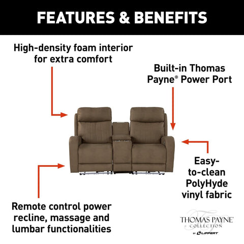 Lippert | Thomas Payne Seismic Theater Seating Set | 2020129328-2020129329-2020129330 | 67" | Grummond