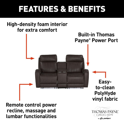 Lippert | Thomas Payne Seismic Theater Seating Set | 2020129316-2020129321-2020129322 | 67" | Millbrae