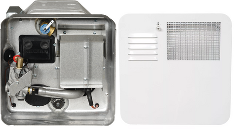 Calentador de agua a gas Suburban DSI de 6 galones con puerta blanca | SW6D | 6261APW
