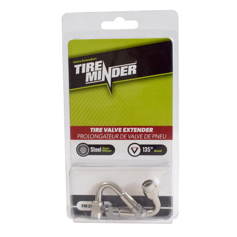 TireMinder | Extensor de válvula en ángulo de 135 grados | TM22300VP | Paquete de 2