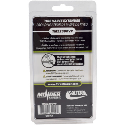 TireMinder | Extensor de válvula en ángulo de 135 grados | TM22300VP | Paquete de 2