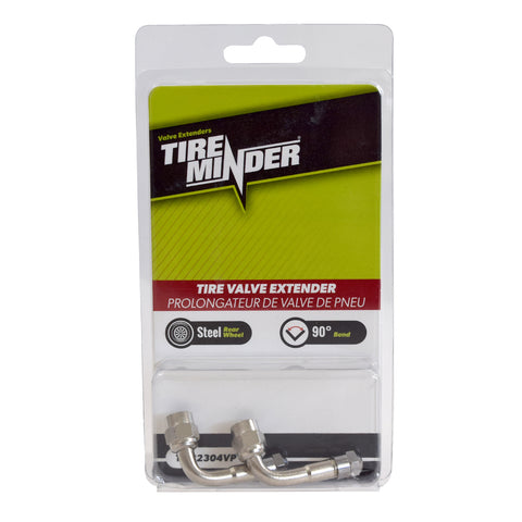 TireMinder | Extensor de válvula en ángulo de 90 grados | TM22304VP | Paquete de 2