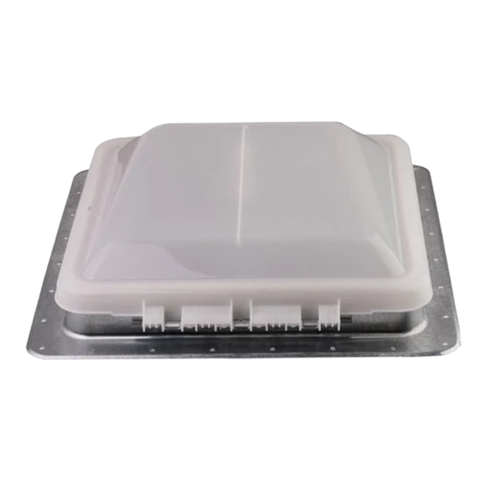 Ventline | Ventilación de techo eléctrica completa - Tapa y ventilador eléctricos | V2119-601-00 | 35,56 cm x 35,56 cm | Blanco | 12 V CC