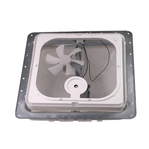 Ventline | Ventilación de techo eléctrica completa - Tapa y ventilador eléctricos | V2119-601-00 | 35,56 cm x 35,56 cm | Blanco | 12 V CC
