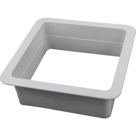 Línea de ventilación | Anillo de adorno para ventilación | VA0445-38 | Pata de 15,4 cm | Ajustable de 5,1 a 10 cm | Blanco polar