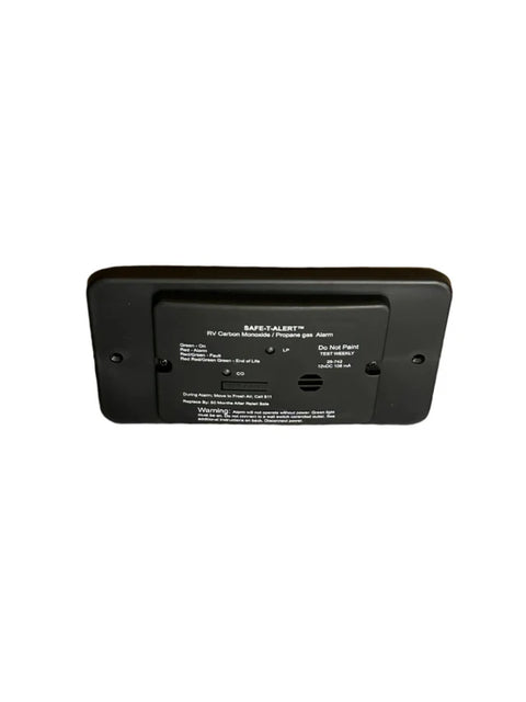 MTI Industries | Alarma profesional de LP/CO con relé | Montaje empotrado | 25-742-R-BL-TR-KIT | Anillo embellecedor | Negro
