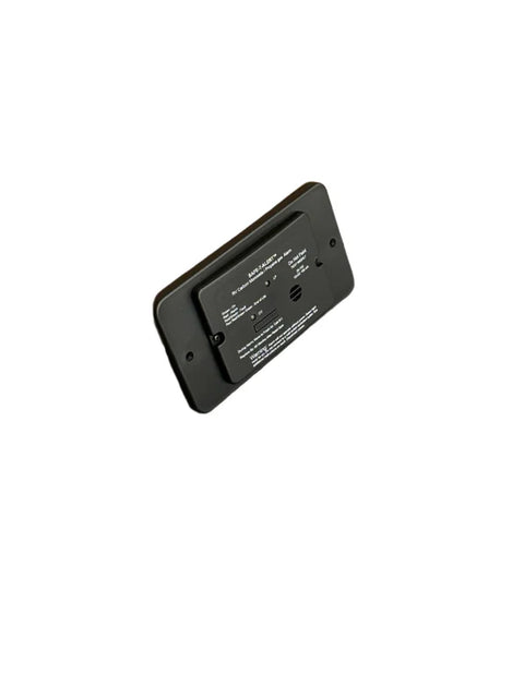 MTI Industries | Alarma profesional de LP/CO con relé | Montaje empotrado | 25-742-R-BL-TR-KIT | Anillo embellecedor | Negro