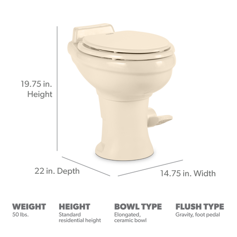 Dometic | 320 RV Toilet | 302320083 | Bone