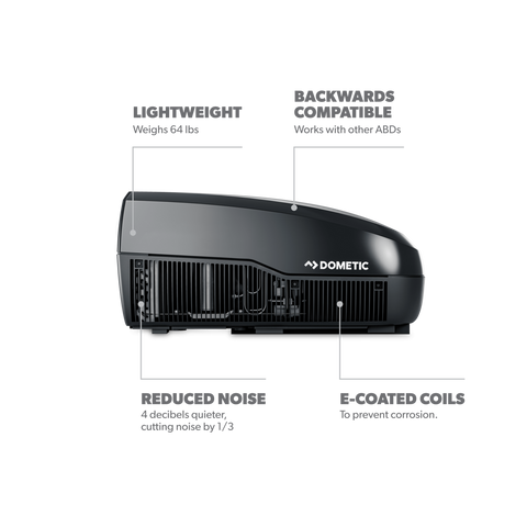 Dometic | Aire acondicionado FreshJet Serie 3 para autocaravanas | FJX3573MBKAS | 9600028601 | 15 000 BTU | Negro
