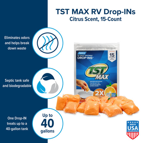 Camco | TST Drop-Ins | 41189 | Naranja | Paquete de 15