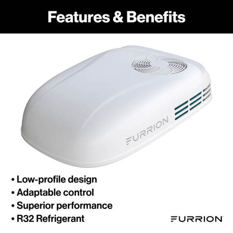 Furrion | Chill® HE Low-Profile RV Air Conditioner | 2024044599 | 15,000 BTU | Heat Pump | White | R32