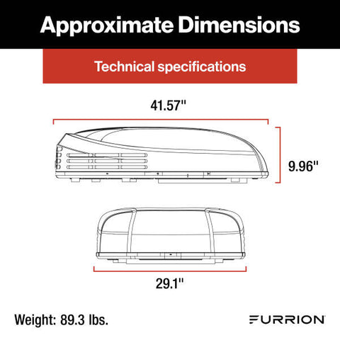 Furrion | Chill® HE Low-Profile RV Air Conditioner | 2024044599 | 15,000 BTU | Heat Pump | White | R32