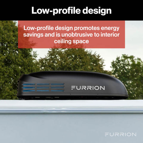 Furrion | Chill® HE Low-Profile RV Air Conditioner | 2024044600 | 15,000 BTU | Heat Pump | Black | R32