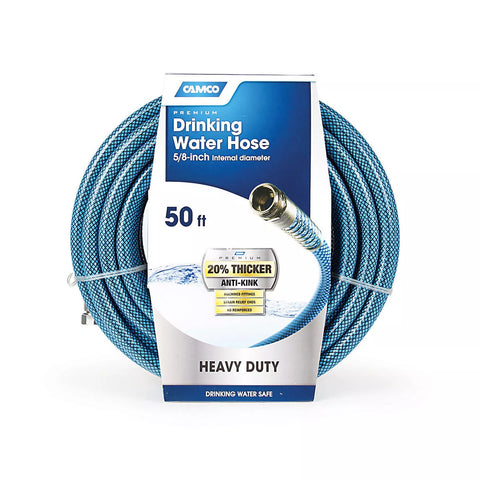 Camco | TastePURE Premium Drinking Water Hose with 2 Springs | 22853 | Fresh Water | 50'