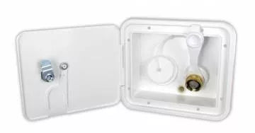 JR Products | City/Gravity Water Hatch - Key Lock | K7112-6-A | Polar White