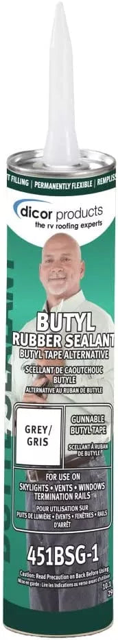 Dicor | Sellador de caucho butílico Dicor | 451BSG-1 | 10.1 onzas | Tubo