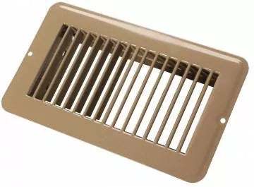 JR Products | Floor Register Undampered Metal 4" x 8" | 02-28955 | Brown