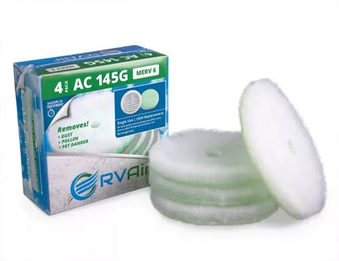 RV Air | RV Air Conditioner Air Duct Filter Replacement | AC145G | 4.75" Diameter