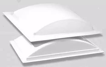 Recreación especializada | Kit completo de claraboya para autocaravana | K1414W | Blanco | 35,5 x 35,5 cm