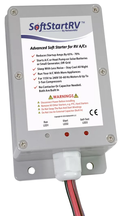 SoftStartRV | Kit de arranque suave universal para aire acondicionado de autocaravana | SOFTSTARTRV